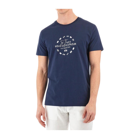 LA MARTINA T-shirt T-shirt Uomo stampa St. Tropez Blu P24-LA MARTINAYMR321JS206-07017-M - Francavilla Moda